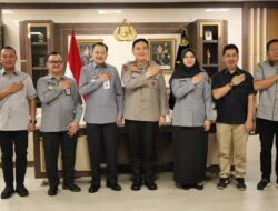 TINGKATKAN SINERGITAS DENGAN APARAT PENEGAK HUKUM, KAKANWIL KEMENKUM RIAU KUNJUNGI POLDA RIAU