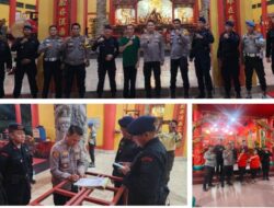 Kapolsek Rumbai Pimpin Pengamanan perayaan Imlek 2025 di Kelenteng Sasana Loka