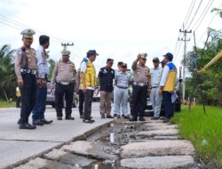 JELANG OPERASI KETUPAT DIRLANTAS POLDA RIAU CEK JALAN LINTAS TIMUR BERSAMA ISTANSI TERKAIT