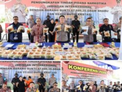 POLDA RIAU UNGKAP NARKOBA JARINGAN INTERNASIONAL