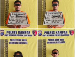 Unit Reskrim Tim Opsnal “Hantu Malam” Polsek Siak Hulu Amankan 4 Pelaku Pencurian Dengan Pemberatan