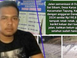 Gawat,,!! Sekdes Karya Indah M. Nur Diduga Selewengkan Anggaran Mencapai Rp.190 Juta untuk Jalan Semenisasi di Dusun I Sei Sibam