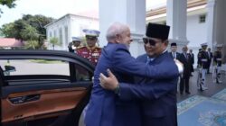 Kedatangan Presiden Brasil di Istana Jakarta Di Sambut Pelukan Prabowo