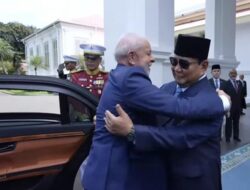 Kedatangan Presiden Brasil di Istana Jakarta Di Sambut Pelukan Prabowo