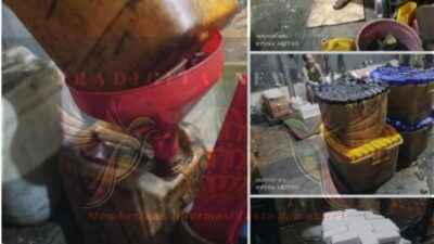 Dengan Bermodus : Botol Oli bekas dibersihkan, dan didganti label, dijual kembali ke gudang pengoplos