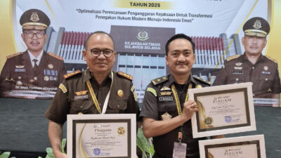 KEJARI WAJO SABET 3 PENGHARGAAN PADA RAKERDA KEJATI SULSEL TAHUN 2025