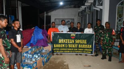 Tim Gulbencal Kodam I/BB Salurkan Bantuan Logistik ke Masyarakat dan Posko Pengungsian di Batang Toru