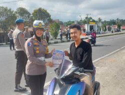 Operasi Keselamatan di Kampar, Polisi Edukasi Pengendara dengan Pendekatan Humanis!”