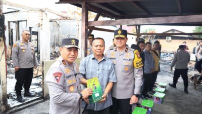 Kebakaran Aspol Pintu Angin, Kapolda Riau Pastikan Bantuan dan Pemulihan