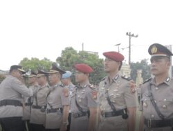 Kapolres Pimpin Sertijap Kasat Reskrim dan Tiga Kapolsek Jajaran Polres Kampar