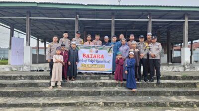 Polsek Siak Hulu dan Bhayangkari Peduli Bagikan Takjil Ramadhan di Pondok Pesantren Al-Fatah
