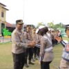 Kapolres Kampar Gelar Halal Bihalal Bersama Personil Usai apel pagi