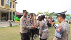 Kapolres Kampar Gelar Halal Bihalal Bersama Personil Usai apel pagi