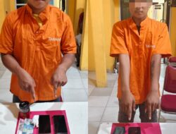 Polsek Tapung Hilir Tangkap Dua Pelaku Narkoba, Puluhan Paket Narkoba Ikut di Sikat