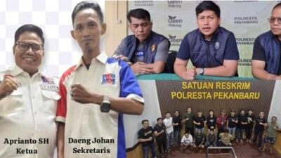 Ketua DPD PWMOI Pekanbaru Aprianto SH Apresiasi Gerak Cepat Kapolres dan Kasat Reskrim Pekanbaru Tangkap Oknum “Debt Collector” Brutal.