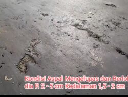 Jalan Babakanjaya – Bojonglongok Berlubang Pelaksanaan Diduga “MENYIMPANG” Kepala Dinas PU Masih “DIAM”